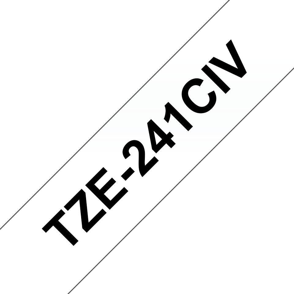 Brother Ruban encreur TZE-241CIV / TZE241CIV Noir, blanc Standard