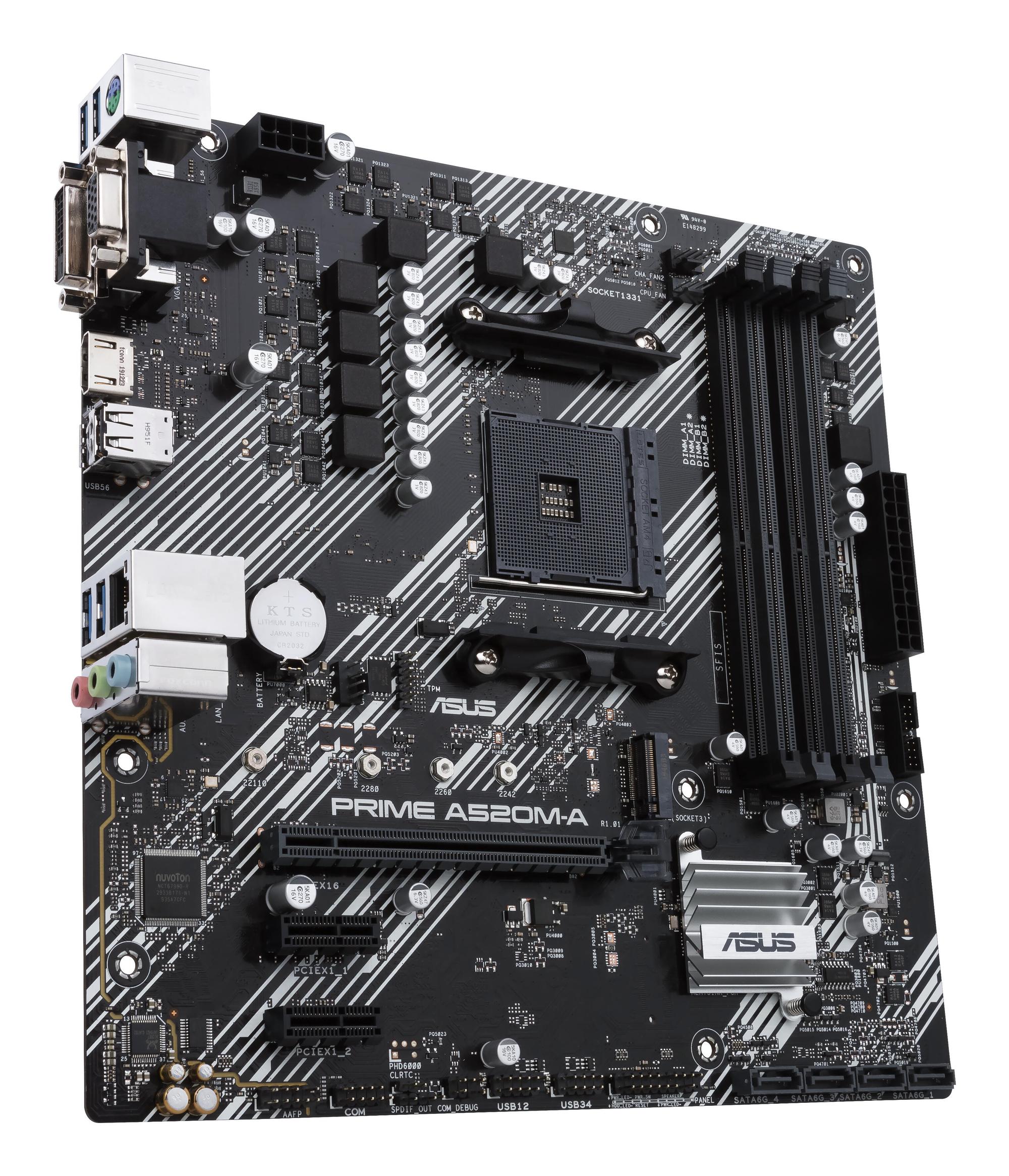 ASUS Scheda madre Prime A520M-A II / 90MB17H0-M0EAYC Nero, grigio