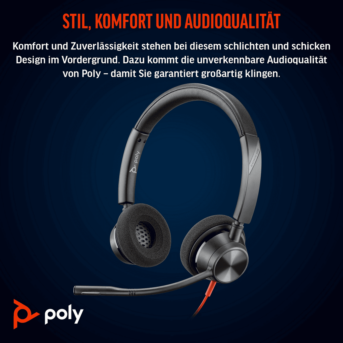 Plantronics/Poly Headset Blackwire 3320 / 8X219AA Schwarz