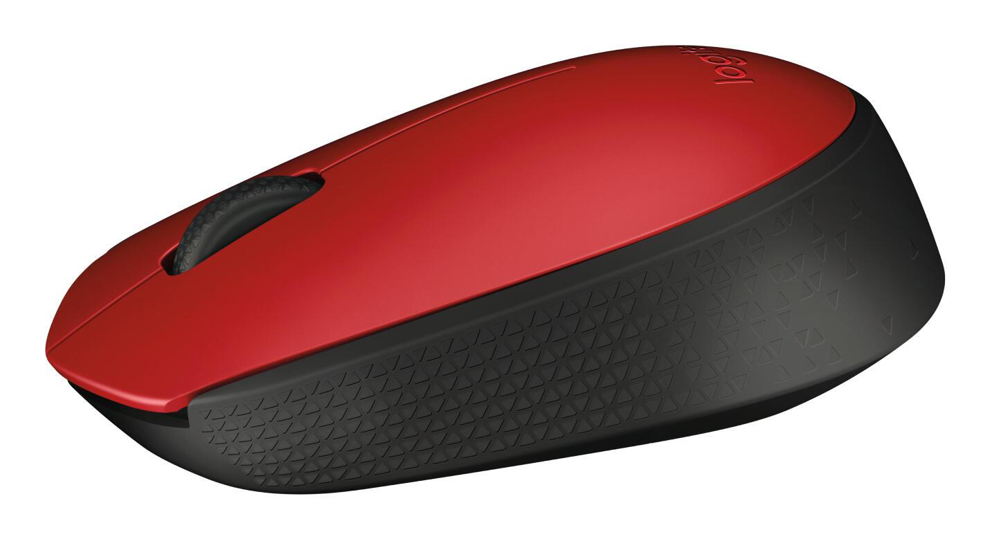 Logitech Ratón M171 / 910-004641 Negro, rojo