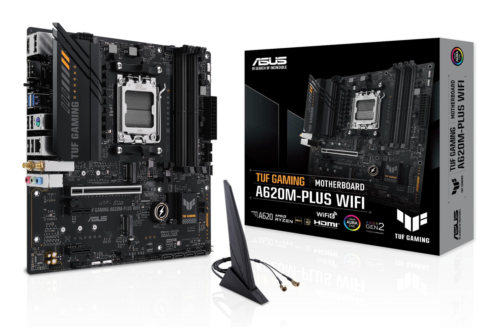 ASUS Mainboard TUF Gaming A620M-Plus WiFi / 90MB1F00-M0EAY0 Black