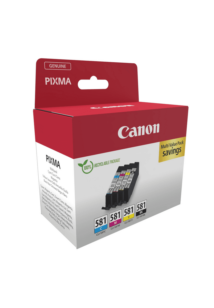 Canon Ink PGI-580/CLI-581 / 2103C007 BK,C,M,Y Multipack in Blister Canon Ink PGI-580/CLI-581 / 2103C007 BK,C,M,Y Multipack in Blister