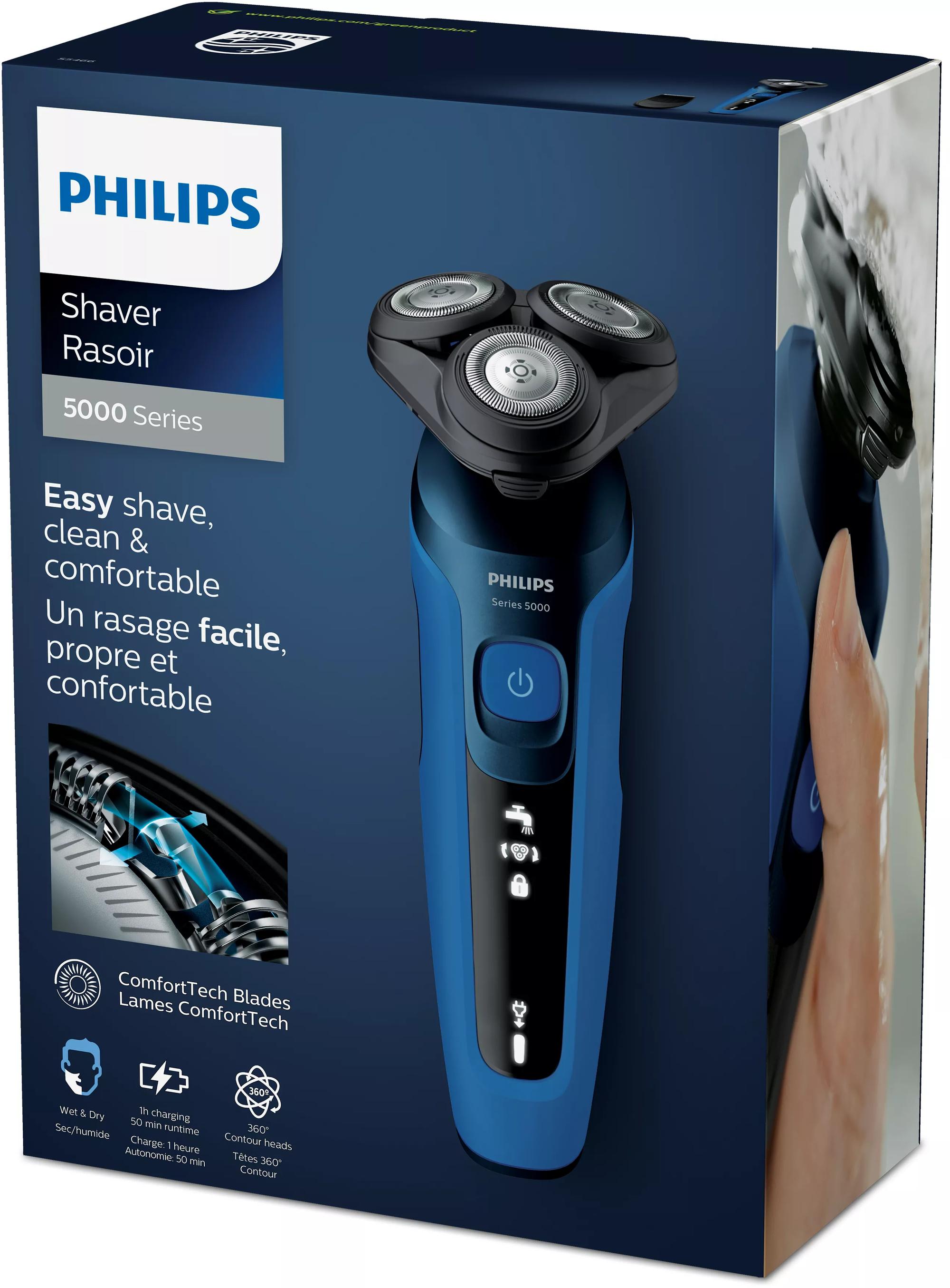 Philips Rasierer Series 5000 / S5466/17 Schwarz, Blau Standard