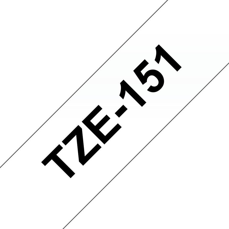 Brother Colour ribbon TZE-151 / TZE151 Black on transparent