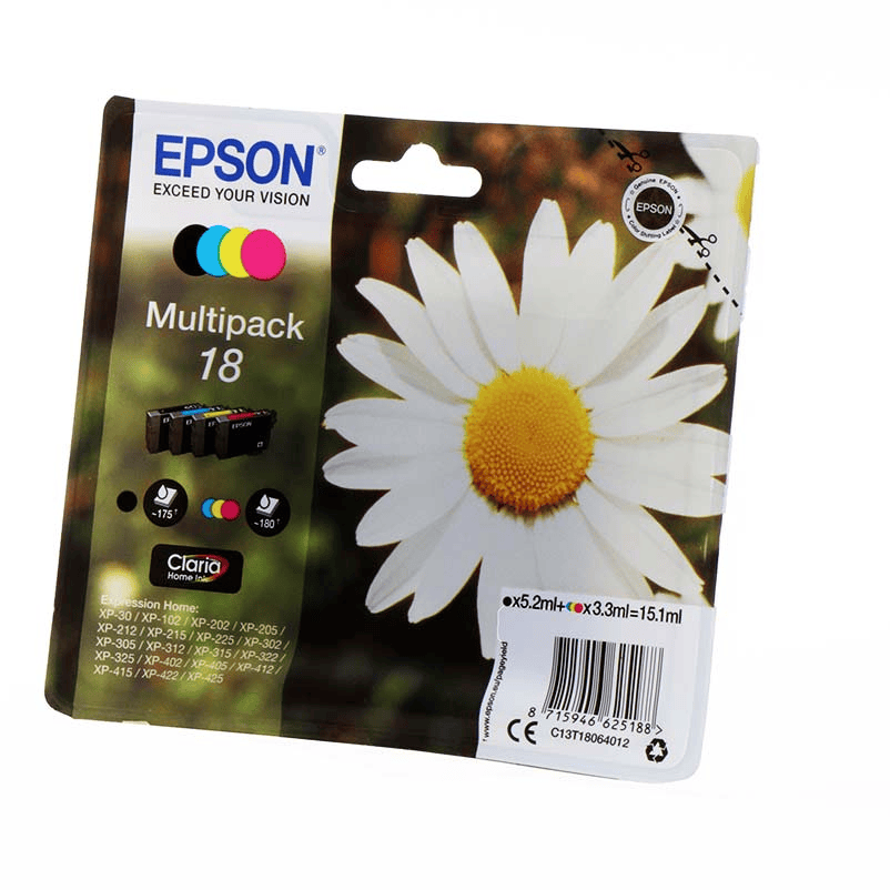 Epson Ink 18 / C13T18064012 BK,C,M,Y Multipack