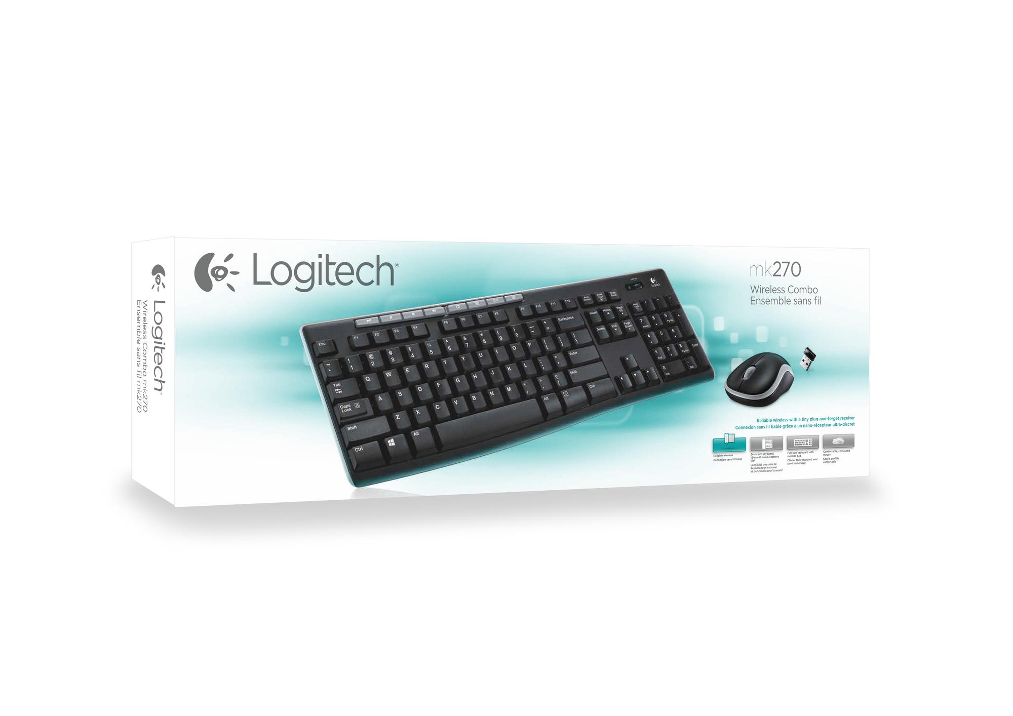 Logitech Ensemble souris et clavier MK270 / 920-004511 Noir
