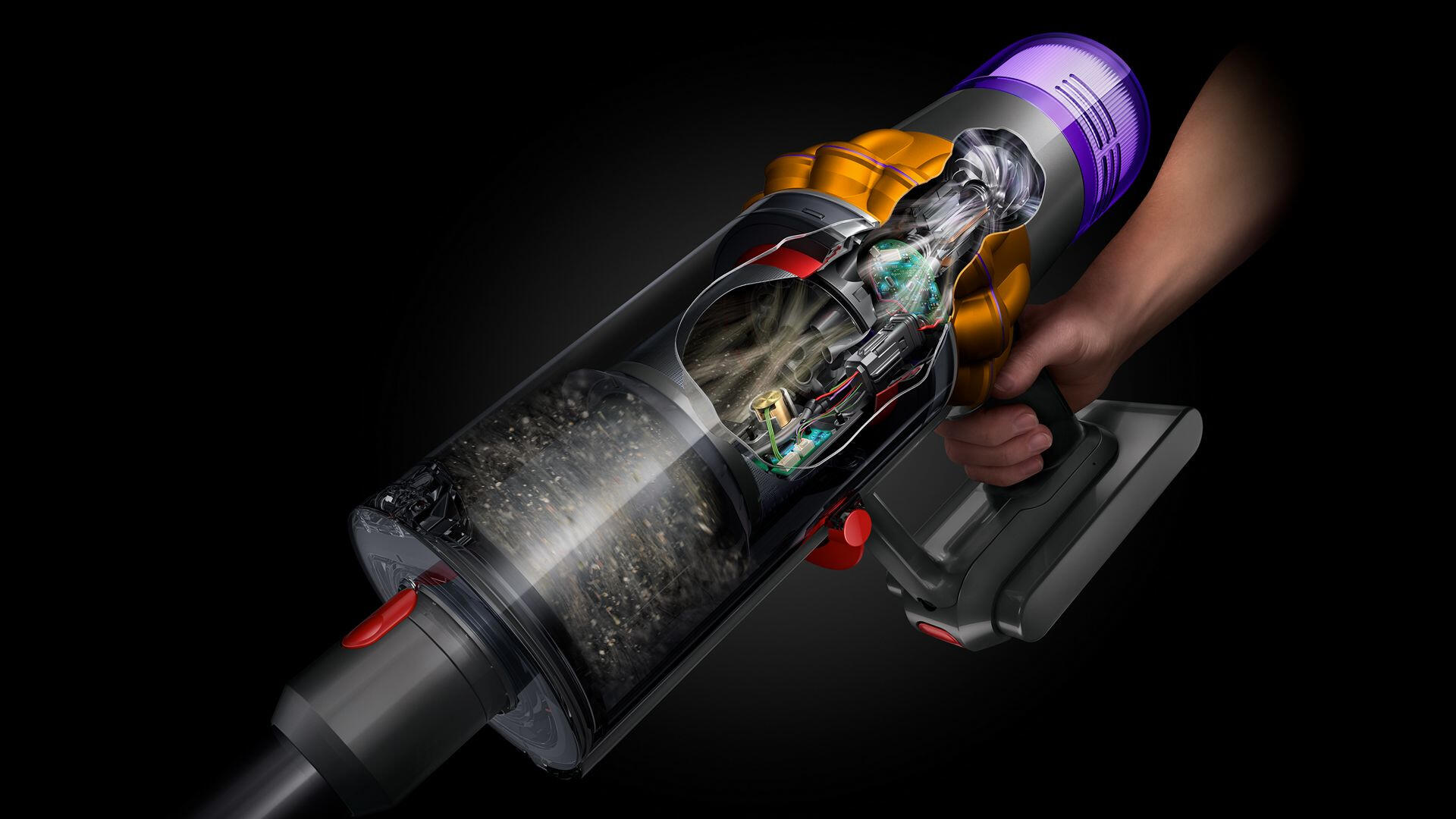 Dyson Aspirateur à main V15 Detect Absolute / 446986-01 Nickel, jaune