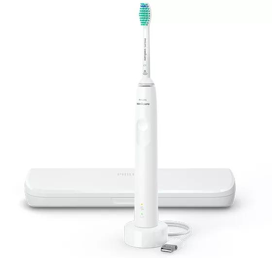 Philips Spazzolino da denti Sonicare 3100 Series mit Reiseetui / HX3673/13 Bianco Standard