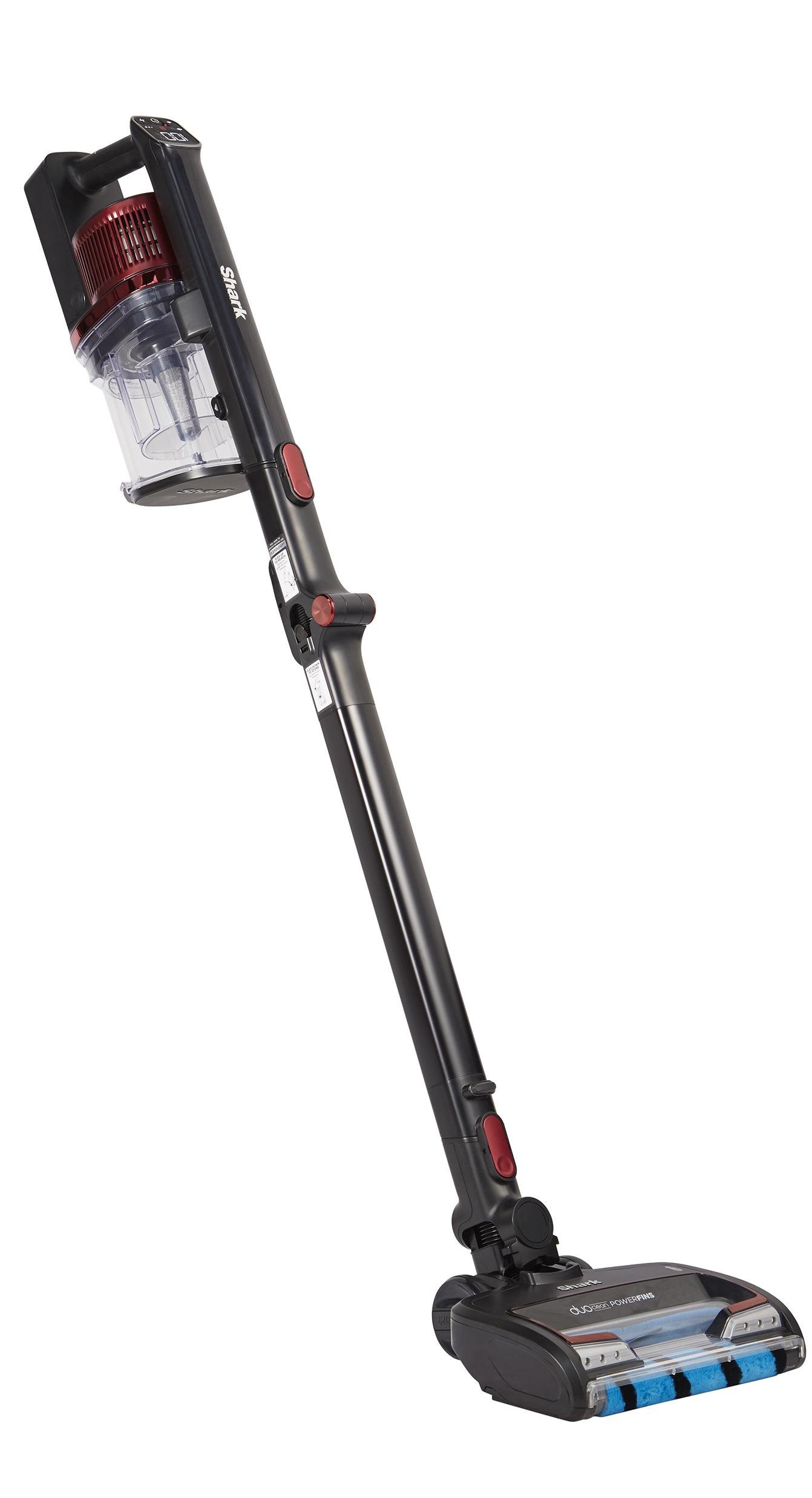 SharkNinja Aspirapolvere a bastone Shark DuoClean PowerFins / IZ300EUT Nero, Borgogna