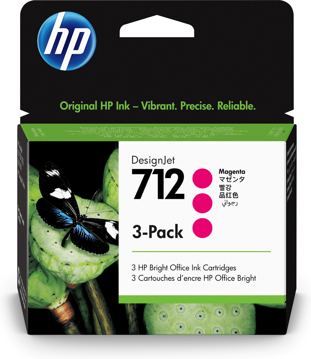 HP Encre 712 / 3ED78A Magenta 3-Pack