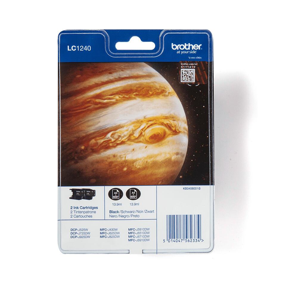Brother Encre LC-1240BKBP2 / LC1240BKBP2 Noir Doppelpack