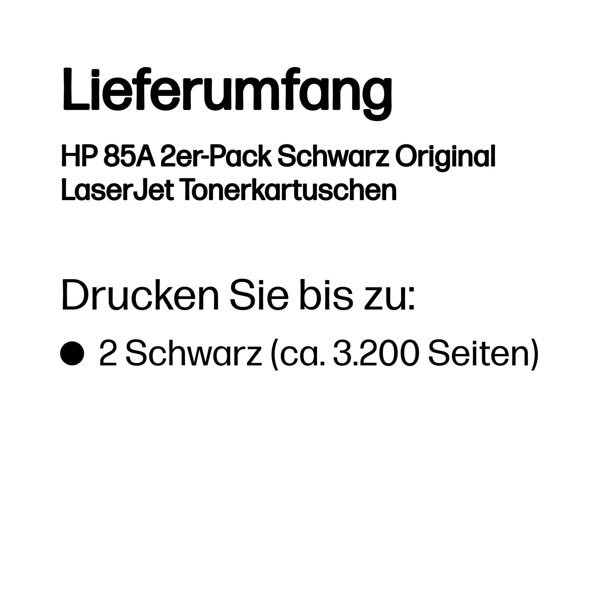 HP Toner 85A / CE285AD Black Doppelpack
