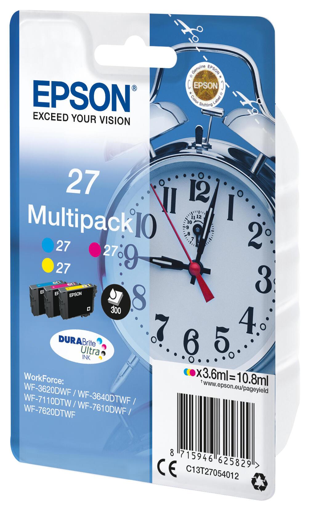 Epson Tinta 27 / C13T27054012 C,M,Y XL Multipack