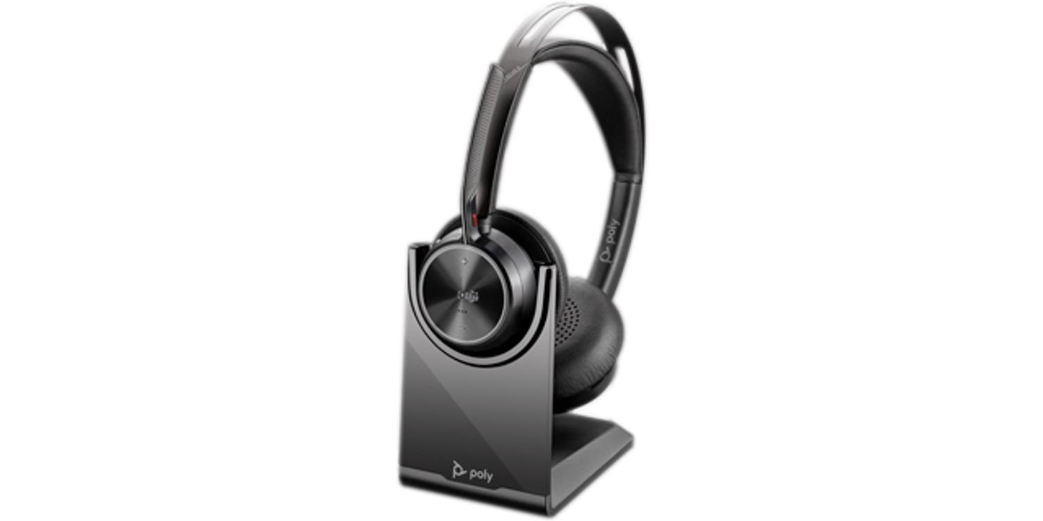 Plantronics/Poly Headset Voyager Focus 2 MS mit Ladestation / 9T9J6AA#AC3 Schwarz
