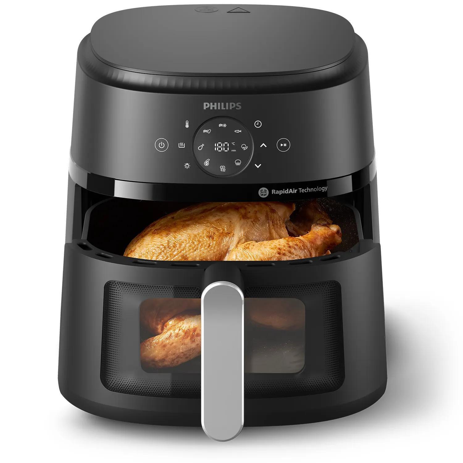 Philips Heißluft Fritteuse Series 2000 6,2L / NA231/00 Schwarz XL