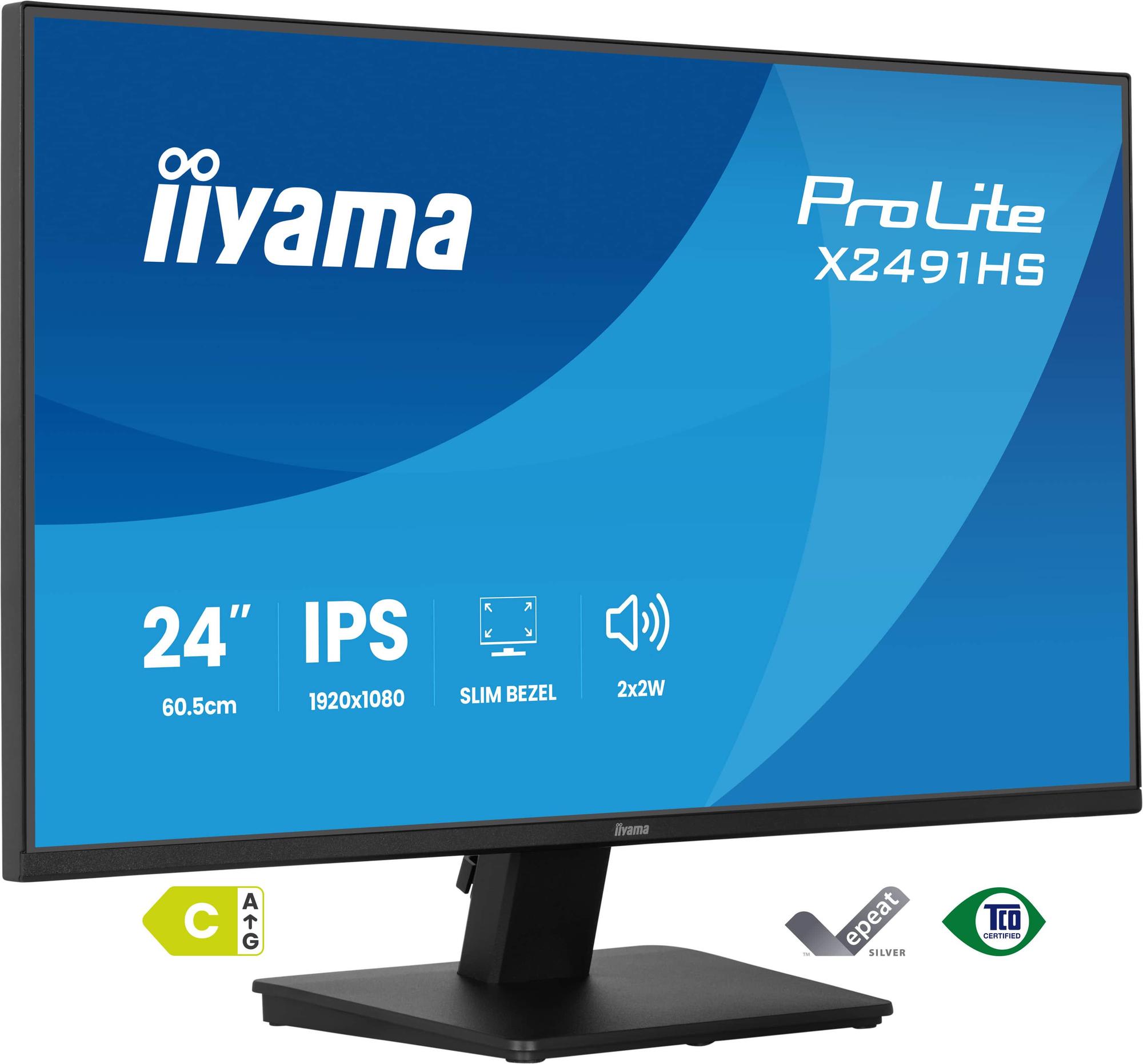 iiyama Monitor ProLite X2491HS / X2491HS-B1 Schwarz 60,5 cm (23.8")