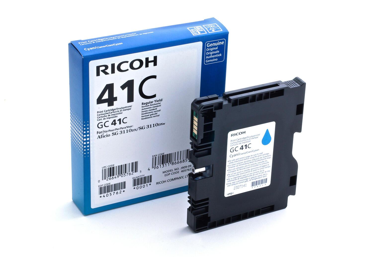 Ricoh Encre GC41C / 405762 Cyan Standard