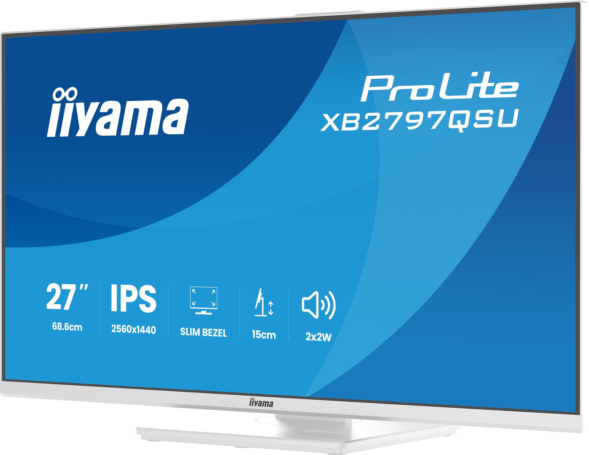 iiyama Monitor ProLite XB2797QSU / XB2797QSU-W1 Weiß 68,6 cm (27")