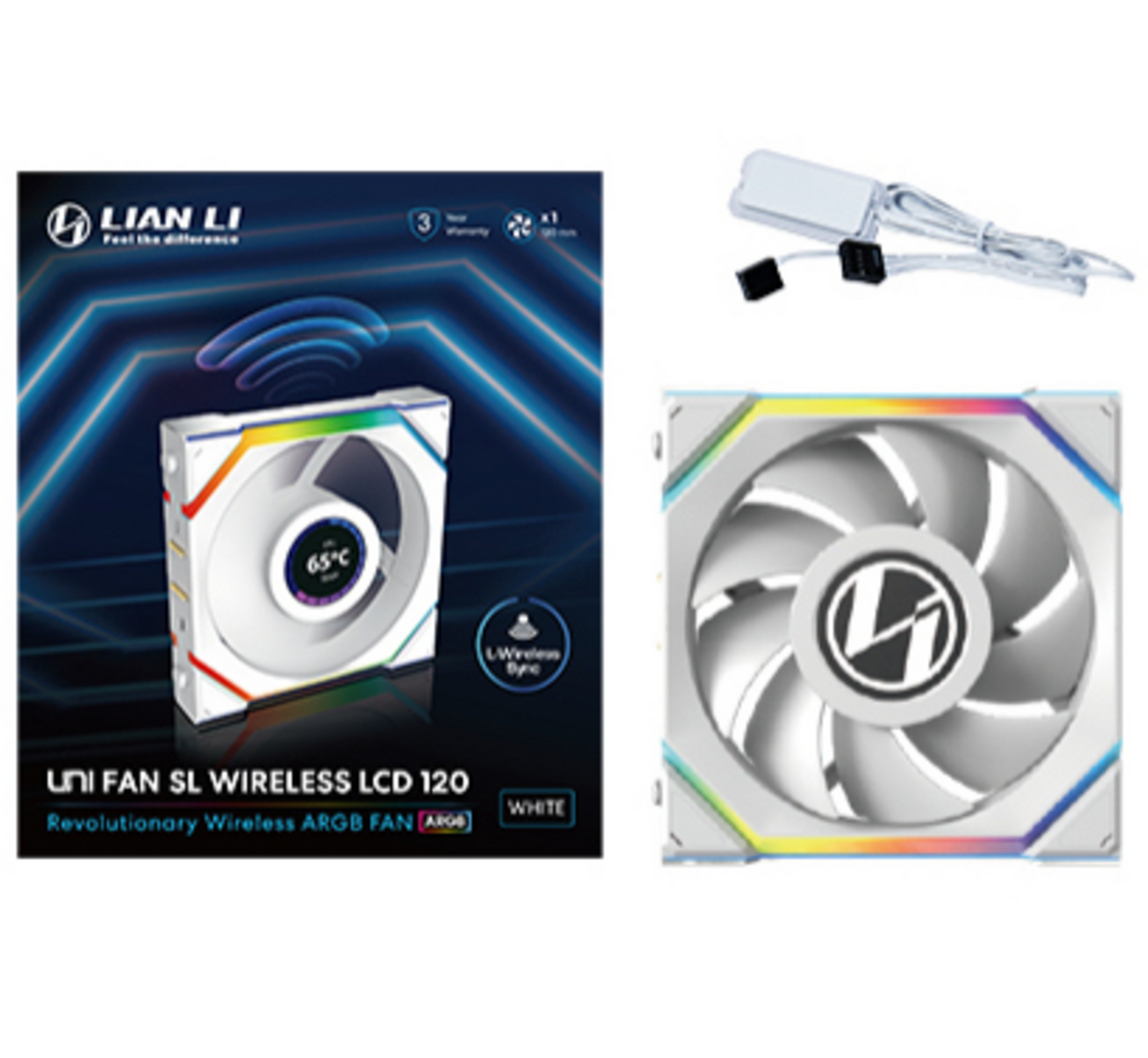 Lian Li Ventilador Uni Fan SL / 12SLLCD1W1W Blanco