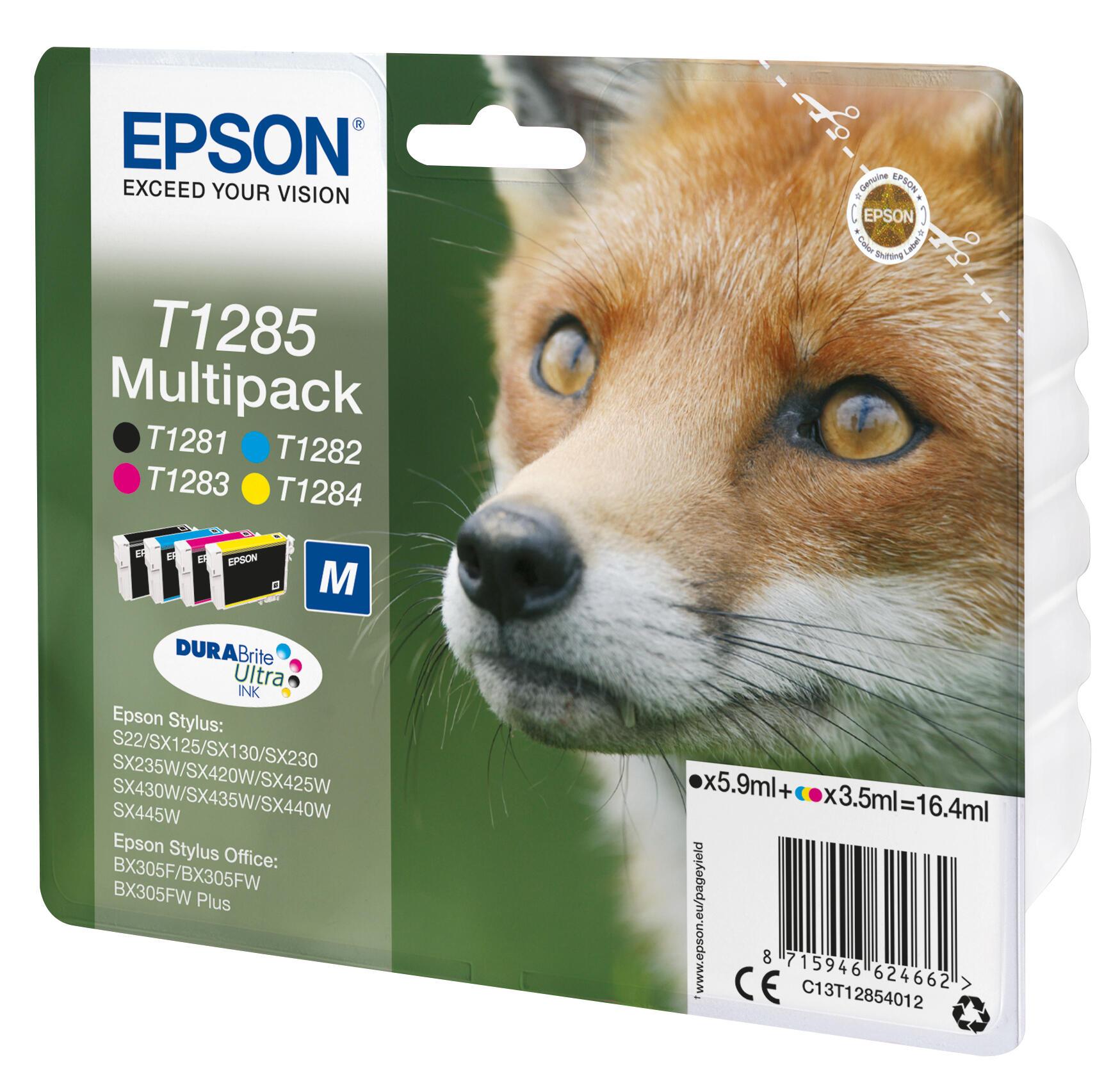 Epson Tinta T1285 / C13T12854012 BK,C,M,Y Multipack