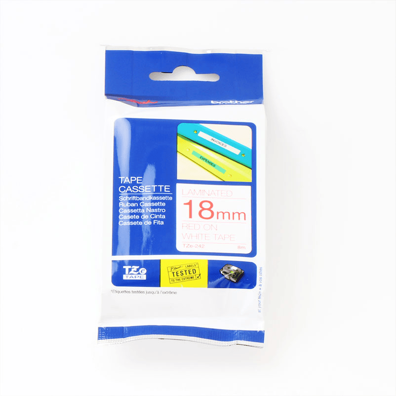Brother Ruban encreur TZE-242 Rouge sur blanc