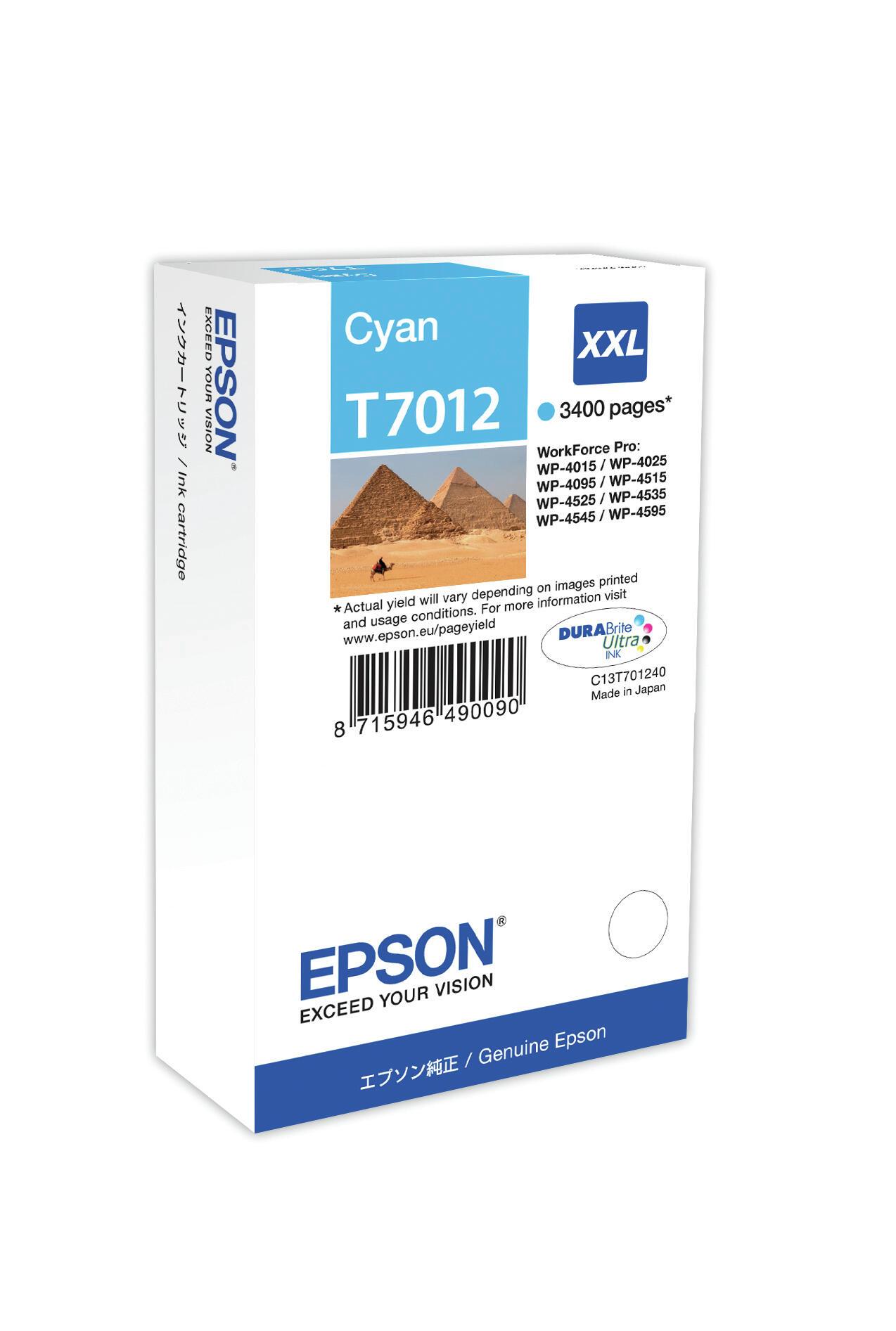 Epson Tinte T7012 / C13T70124010 Cyan XXL