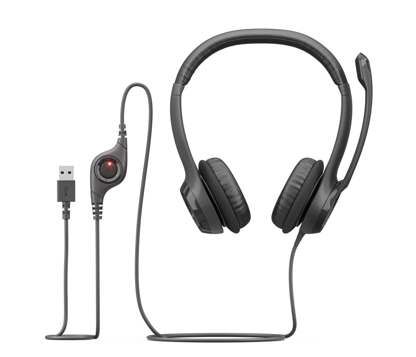 Logitech Headset H390 / 981-000406 Schwarz