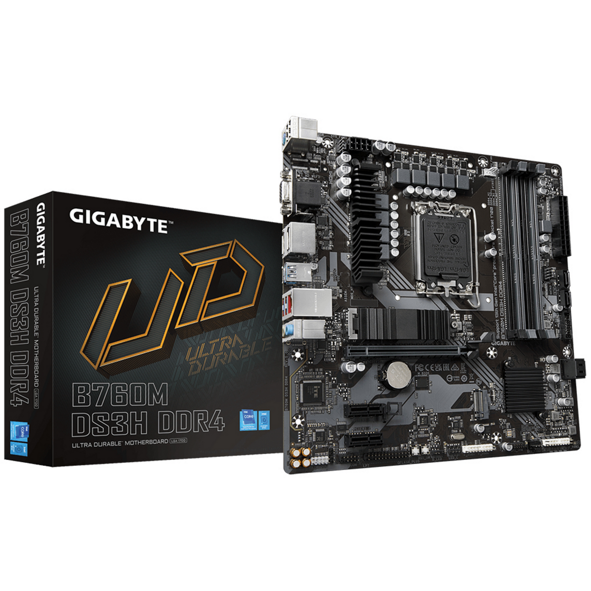 Gigabyte Motherboard B760M DS3H DDR4 Black
