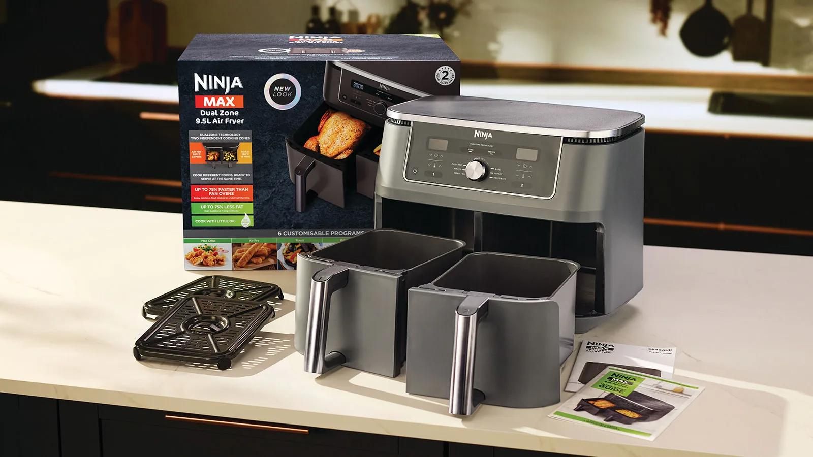 SharkNinja Heißluft Fritteuse Ninja Max Dual Zone / DZ400EU Grau