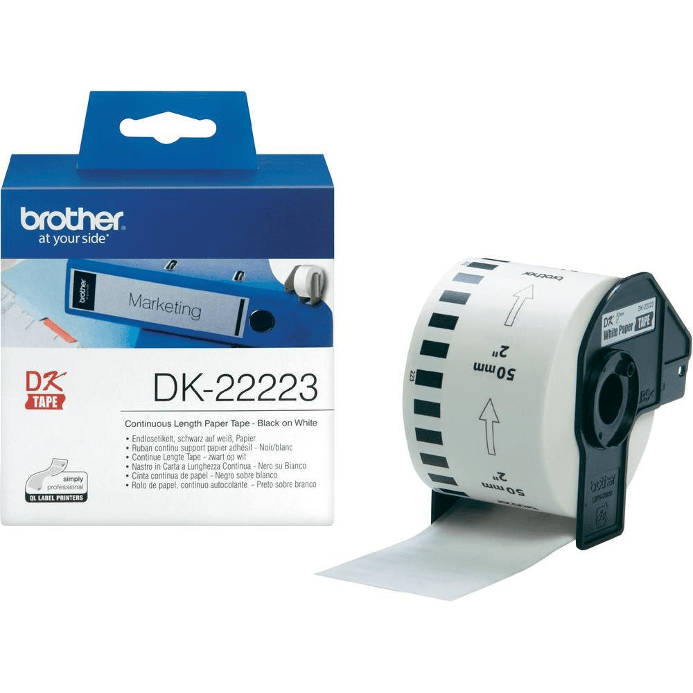 Brother Etiqueta DK-22223 / DK22223 Blanco