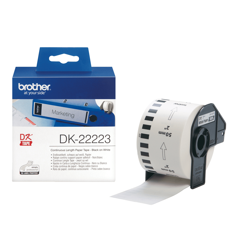 Brother Etikett DK-22223 / DK22223 Weiß