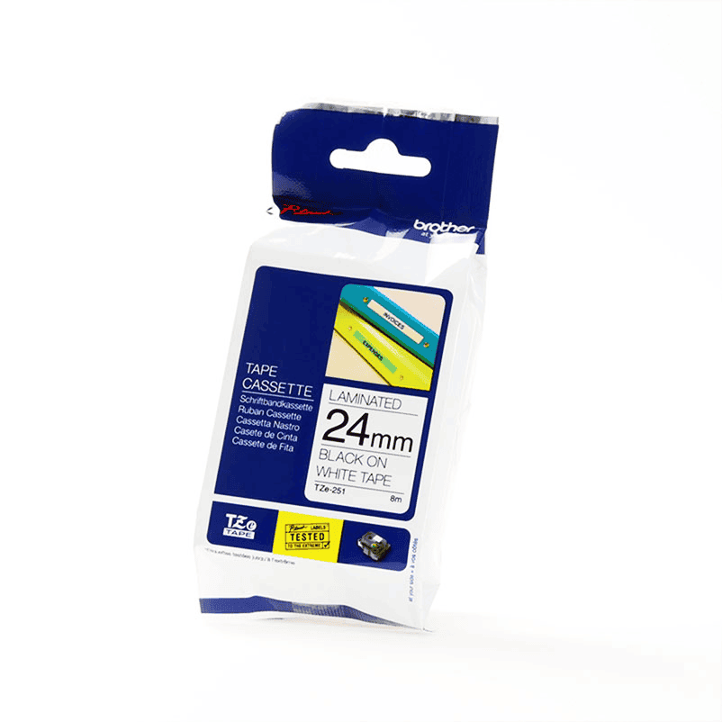 Brother Ribbon TZE-251 Black on white