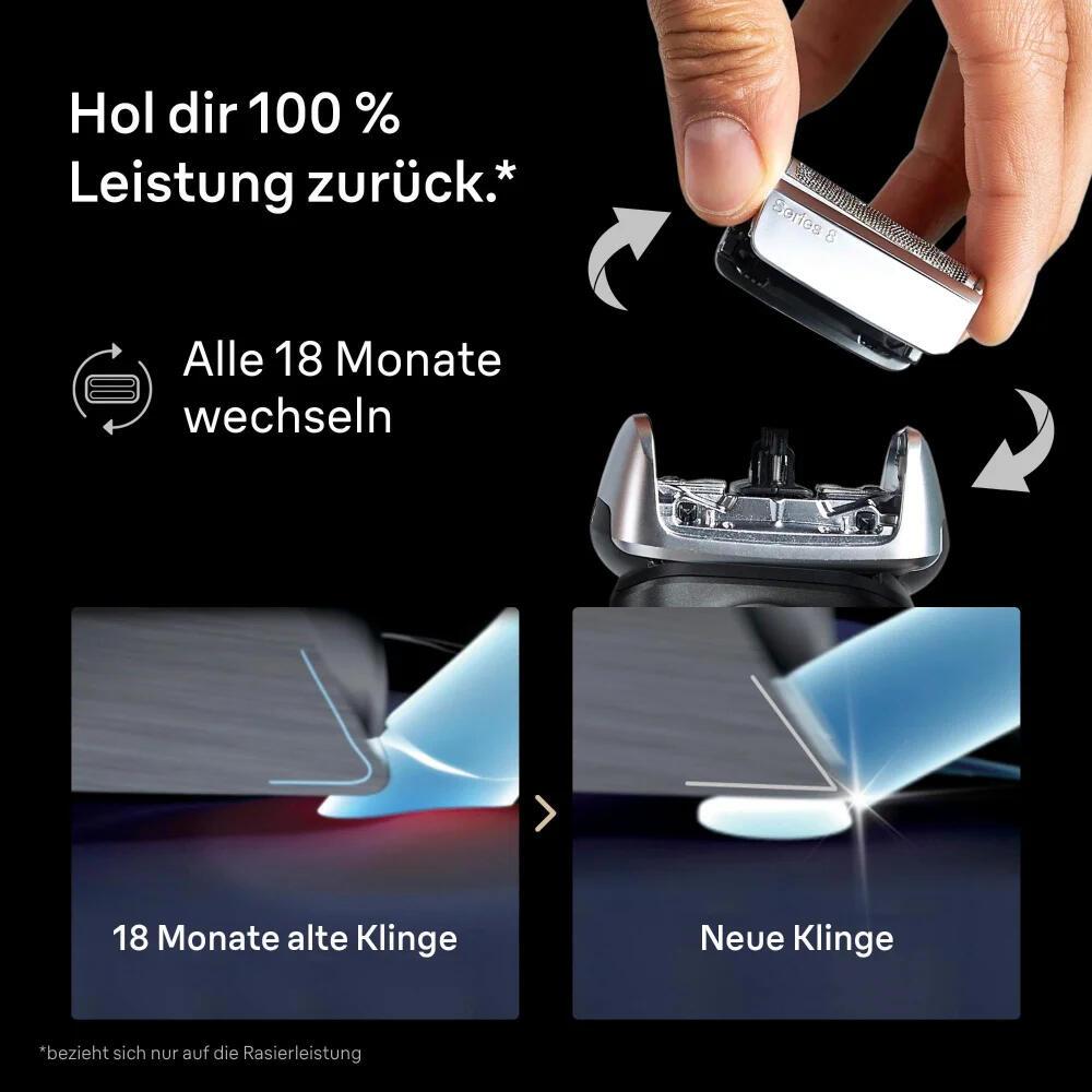 Braun Lame de rasoir Kombipack 83M / 879743 Noir, acier inoxydable Standard