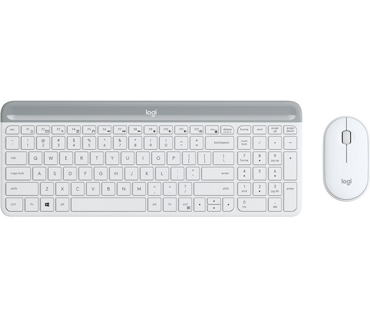 Logitech Mouse and keyboard set MK470 Slim / 920-009205 White
