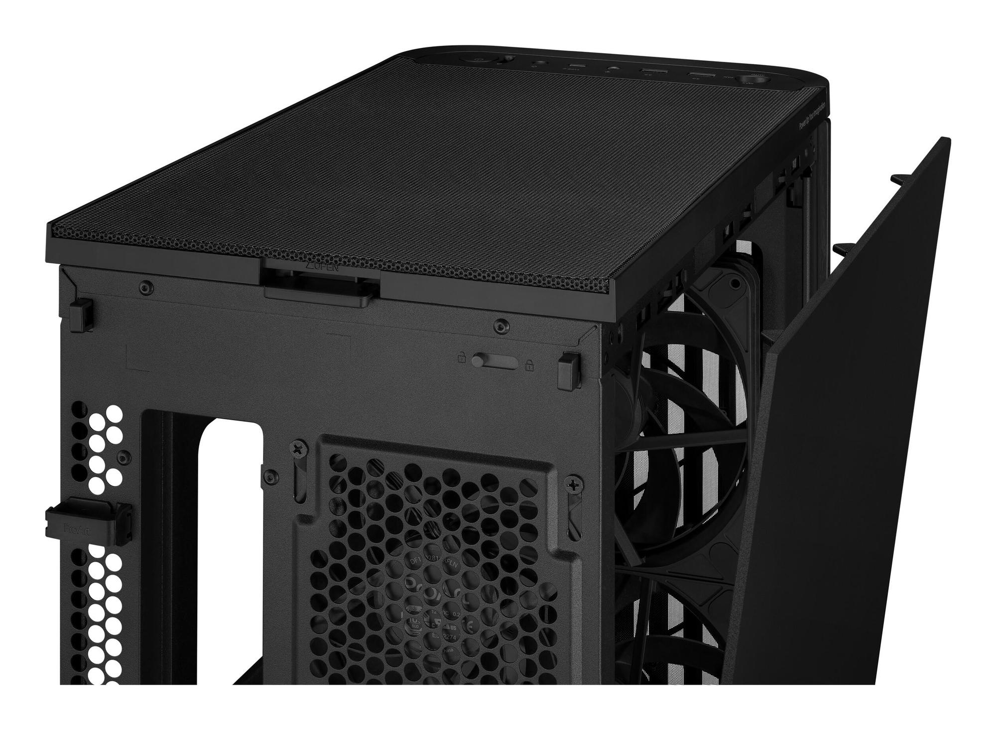 ASUS PC-Gehäuse ProArt PA401 Wood Ed. / 90DC00M0-B39010 Schwarz