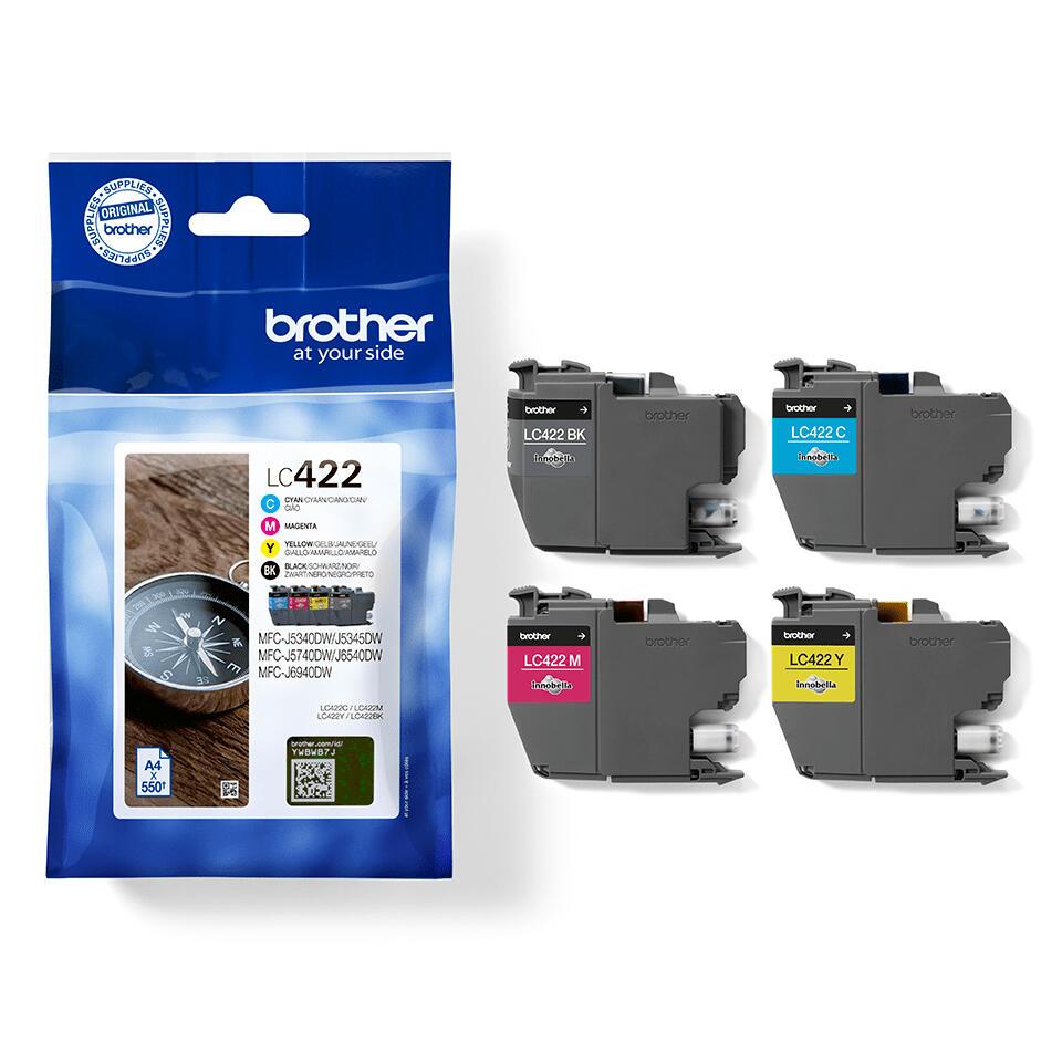 Brother Encre LC-422VAL / LC422VAL BK,C,M,Y Multipack