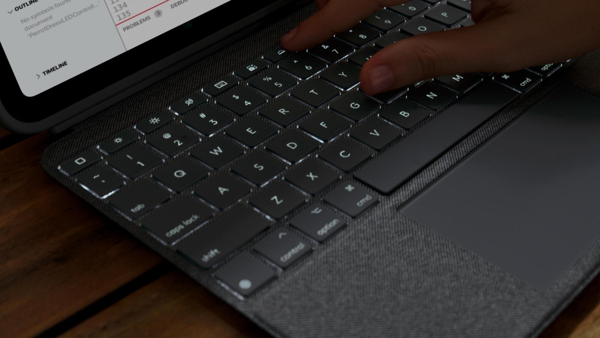 Logitech Cover and keyboard Combo Touch für iPad 11" DE / 920-011435 Grey
