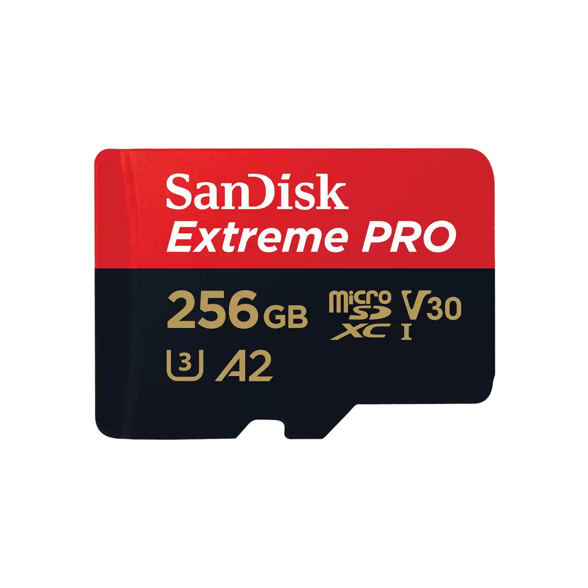 SanDisk Tarjeta Micro SD Extreme Pro 256GB V30 / SDSQXCD-256G-GN6MA Negro/Rojo S