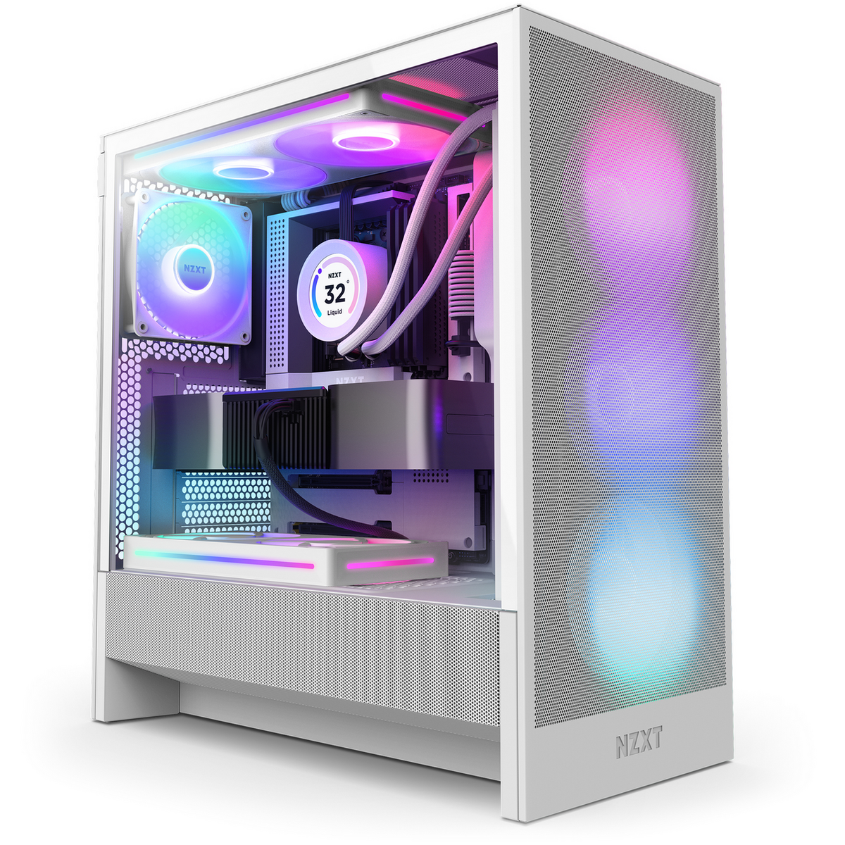 NZXT PC-Gehäuse H series H5 Flow RGB / CC-H52FW-R1 Weiß