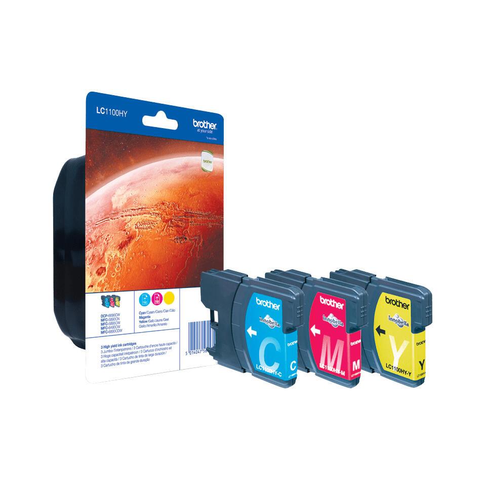Brother Ink LC-1100HYRBWBP / LC1100HYRBWBP C,M,Y XL Multipack