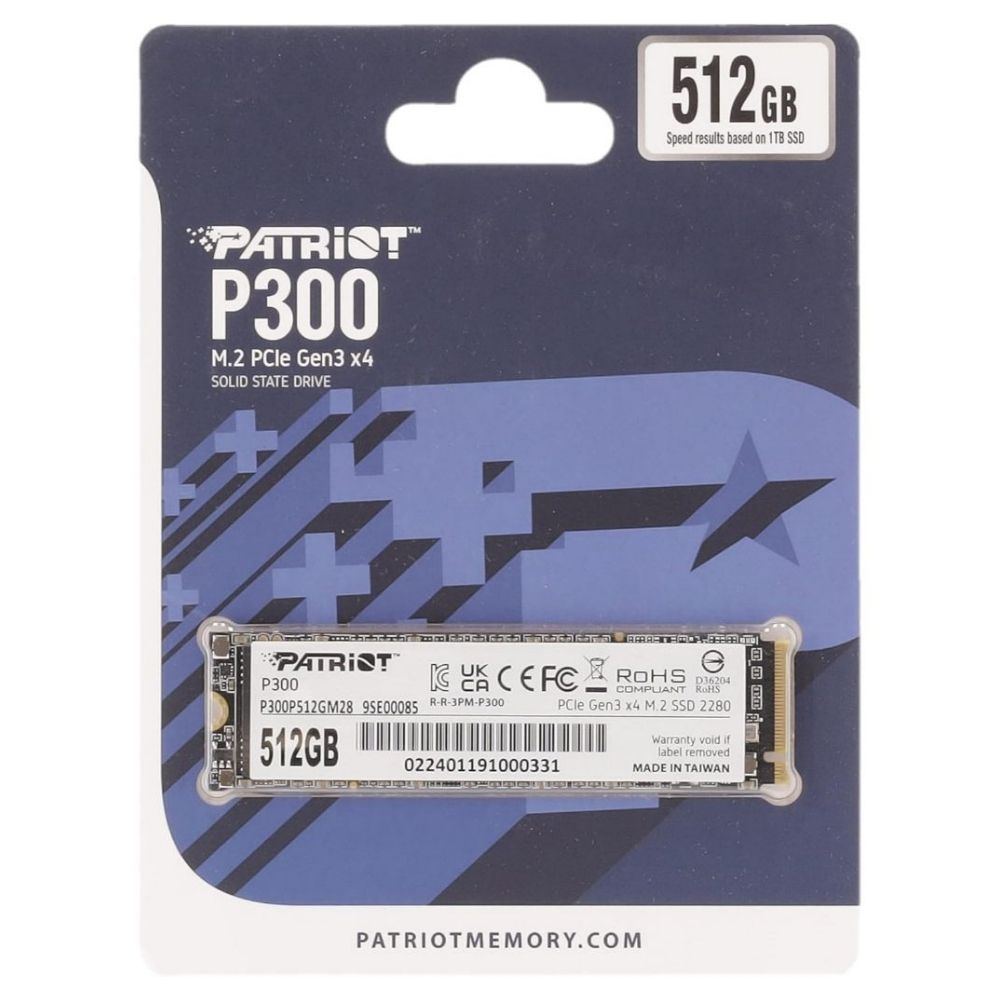 Patriot Memory M.2 SSD P300 512GB / P300P512GM28 Weiß/Schwarz