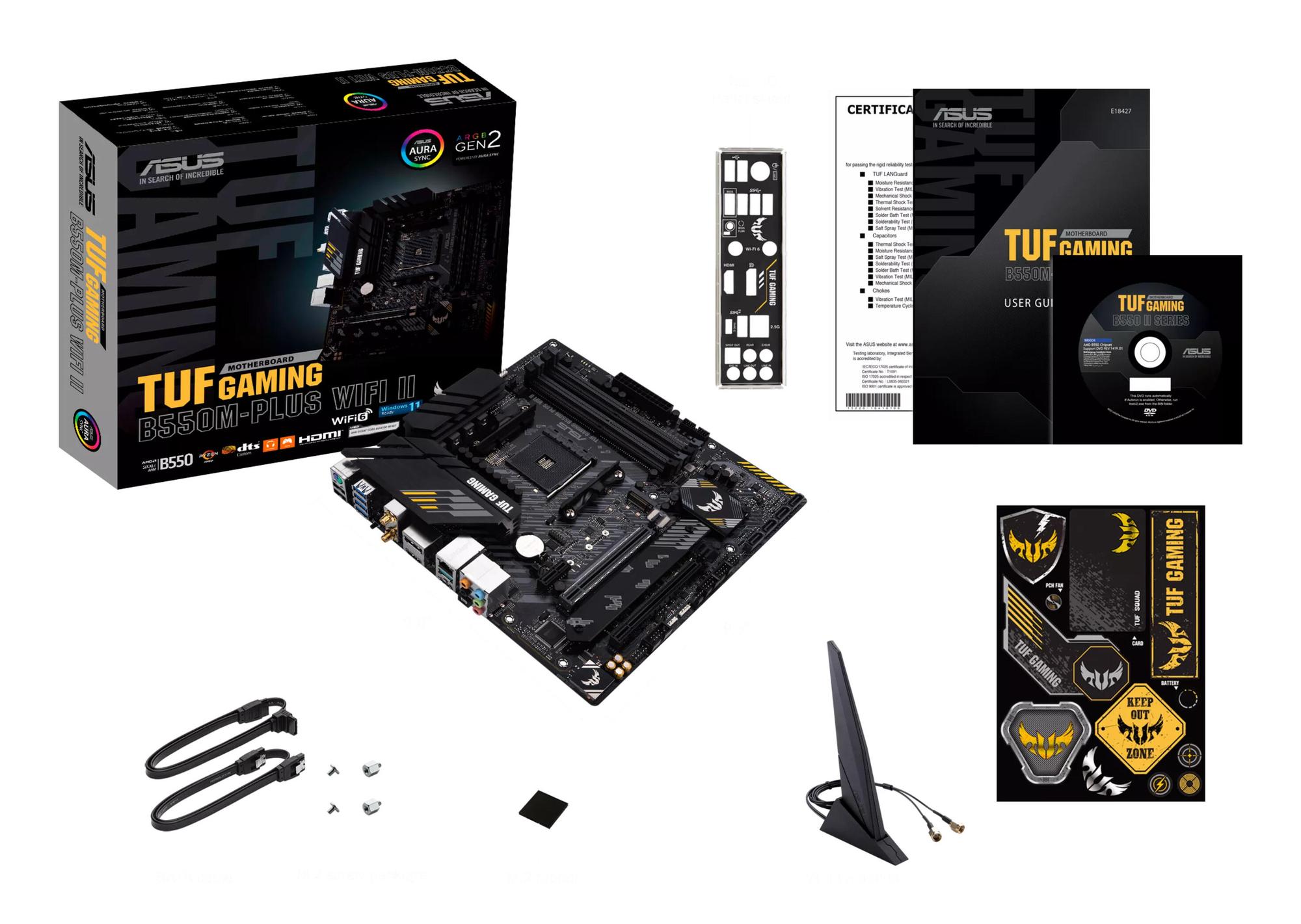 ASUS Mainboard TUF GAMING B550M-PLUS WIFI II / 90MB19Y0-M0EAY0 Black