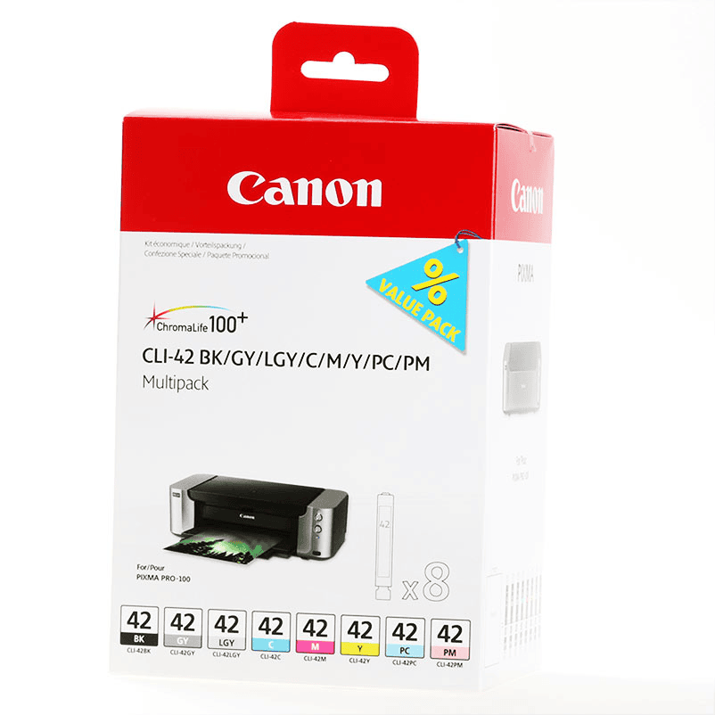 Canon Tinta CLI-42 / 6384B010 BK,C,M,Y,PC,PM,GY Multipack Canon Tinta CLI-42 / 6384B010 BK,C,M,Y,PC,PM,GY Multipack