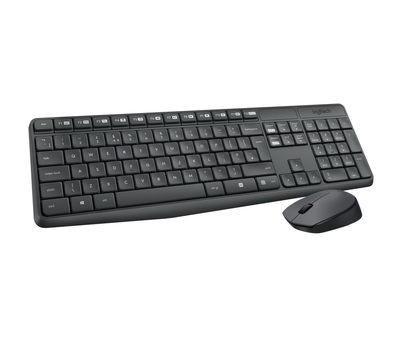 Logitech Set di mouse e tastiera MK235 / 920-007931 Grigio