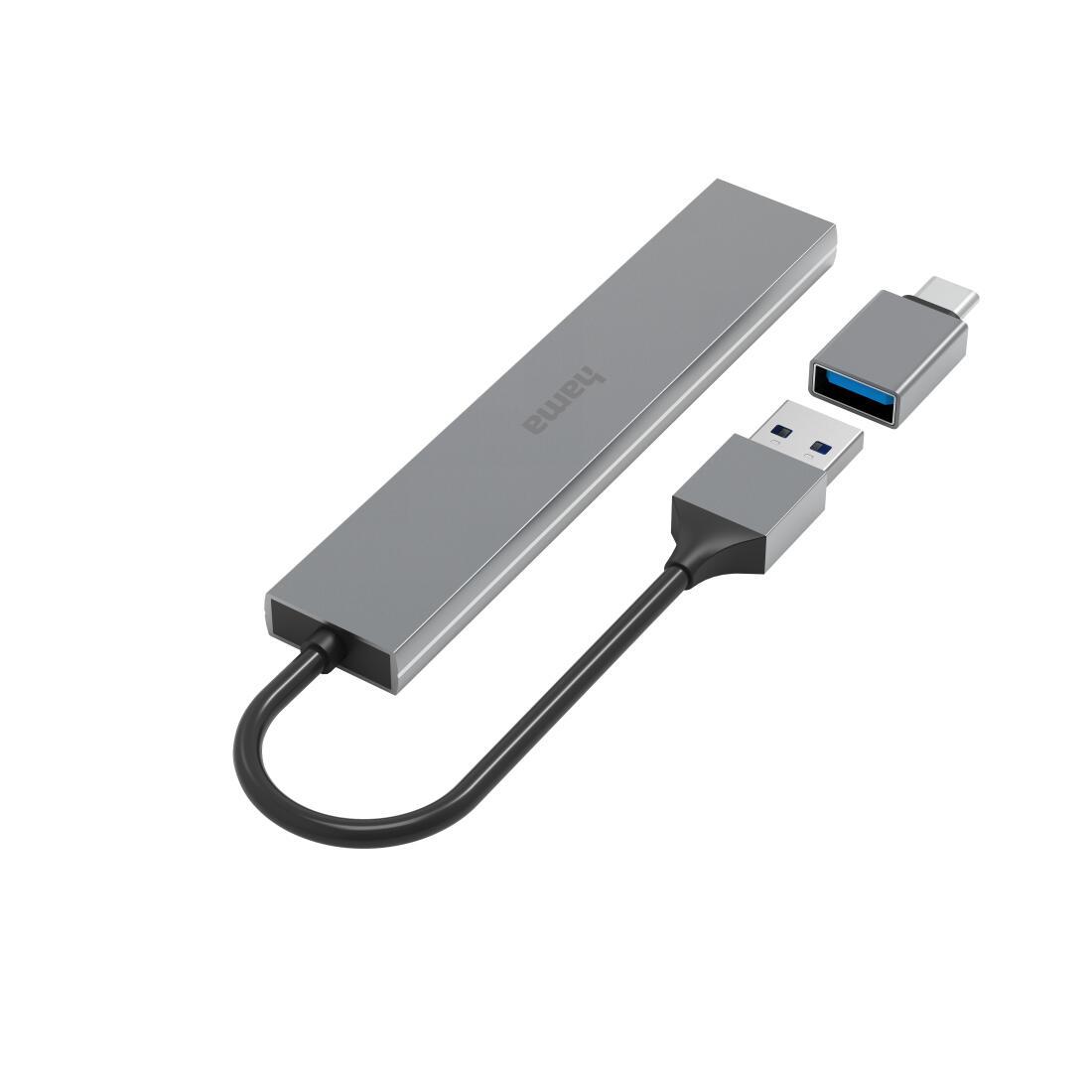 Hama USB-Hub Prime Line / 00200141 Grau
