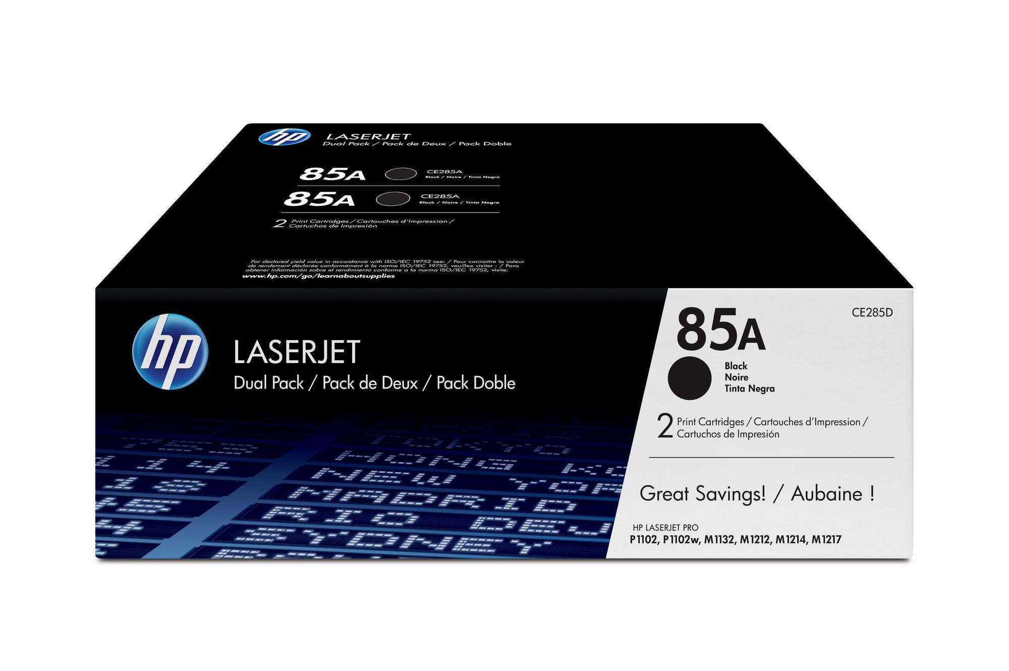 HP Toner 85A / CE285AD Black Doppelpack