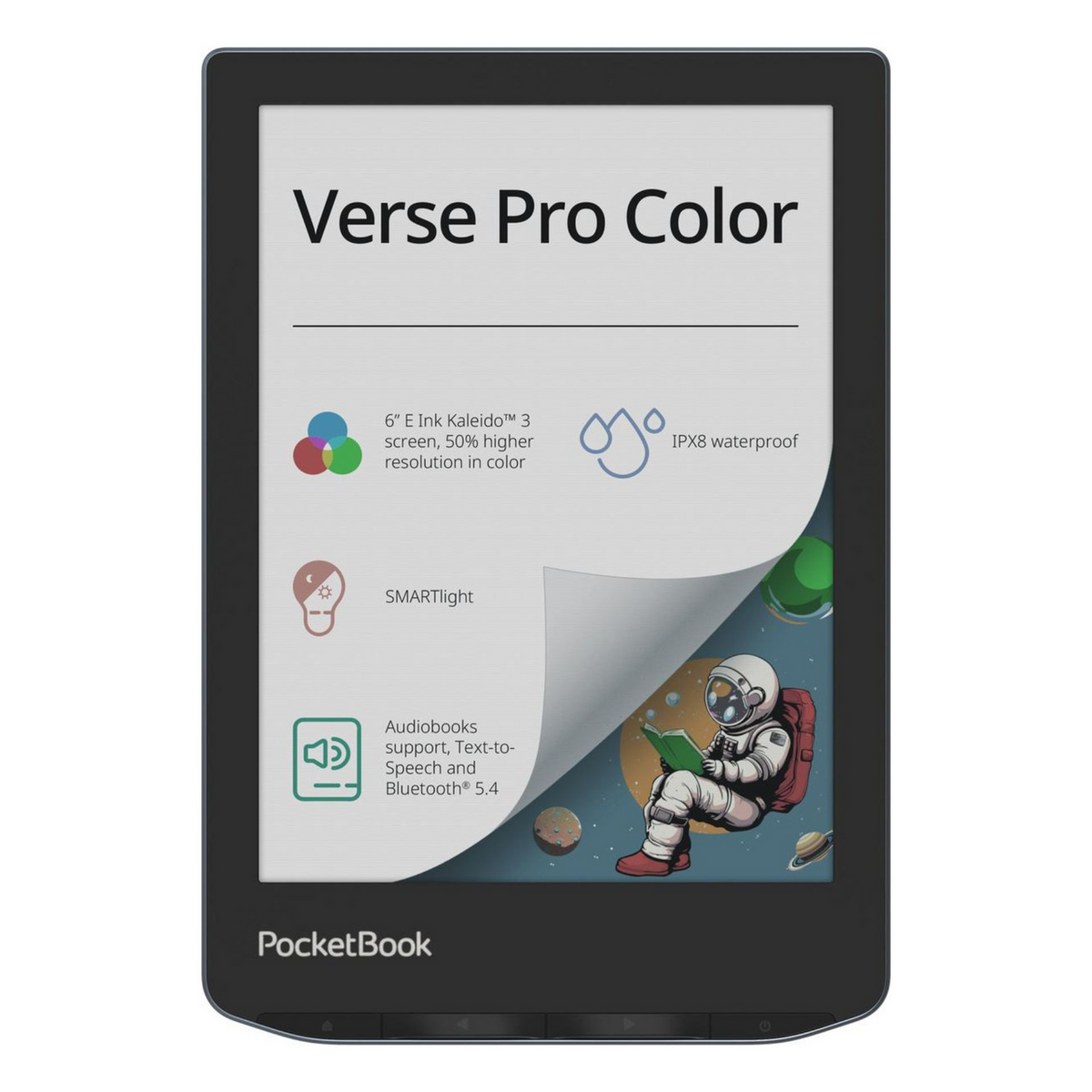 PocketBook Lettore di eBook Verse Pro Color / PB634K3-1-WW-B Blu/Nero S