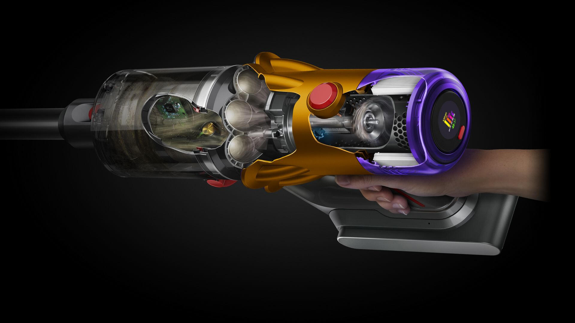 Dyson Aspirateur à main V12 Detect Slim Absolute / 448884-01 Nickel, jaune