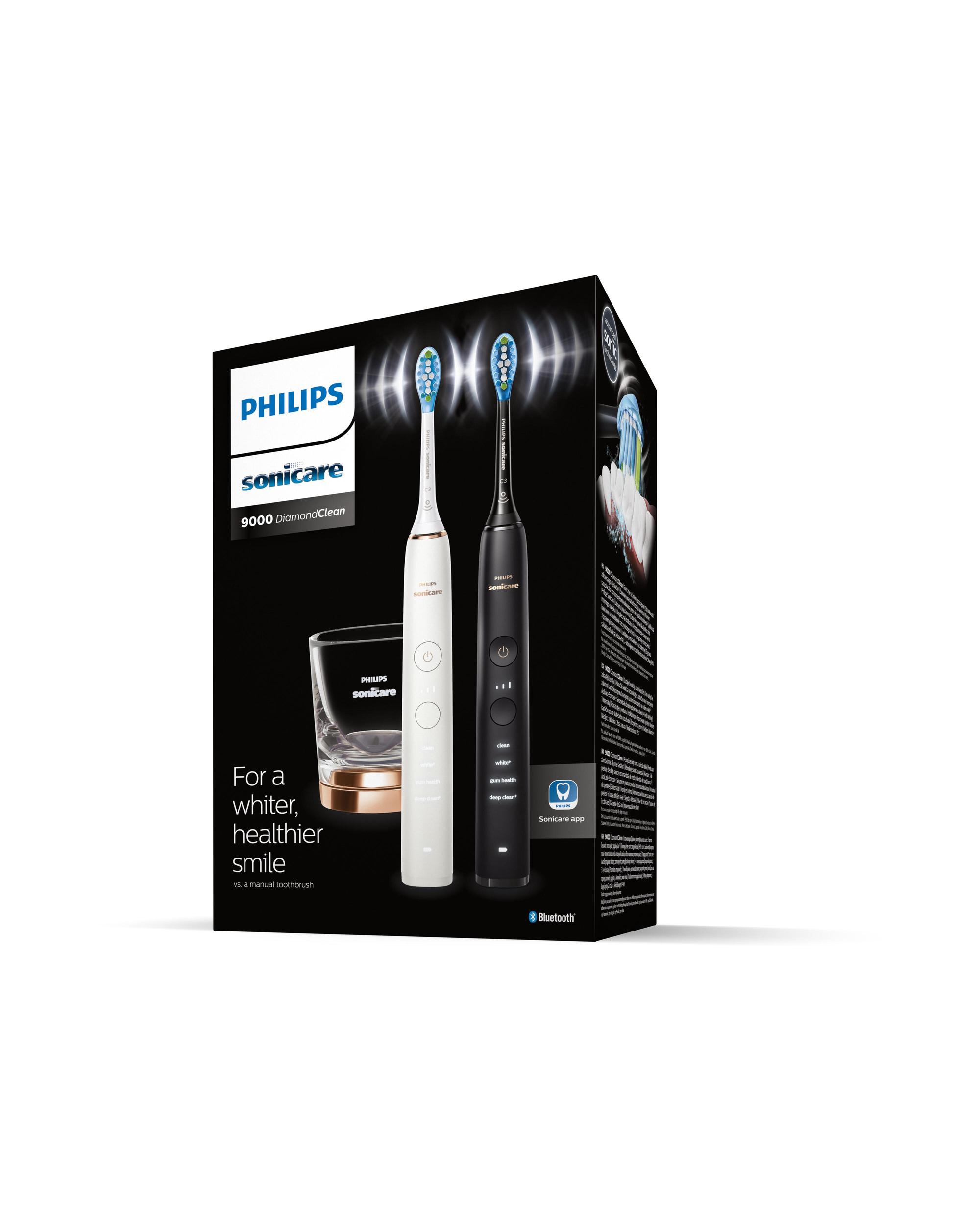 Philips Cepillo de dientes DiamondClean 9000 2-Pack / HX9914/57 Negro