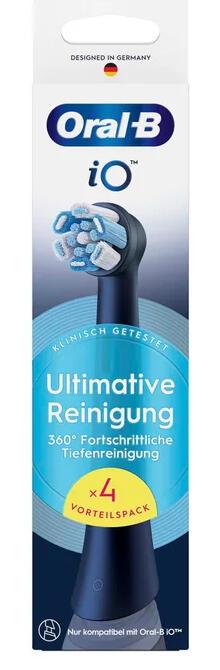 Oral-B Spazzolino da denti collegabile iO Ultimative Reinigung / 8700216194969 Nero 4-Pack